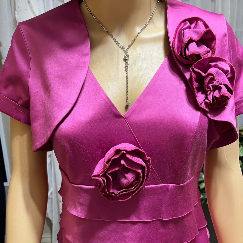 European Rosette Dress with Matching Capelet
